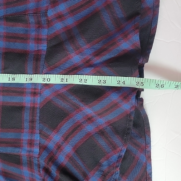 CABI Moody Plaid Button Up Flowy Peplum Tunic Shirt/M. - Picture 6 of 12